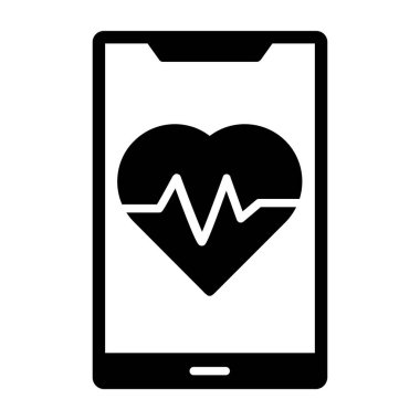 Günlük Sağlık Uygulaması Vektör Simgesi Tasarımı