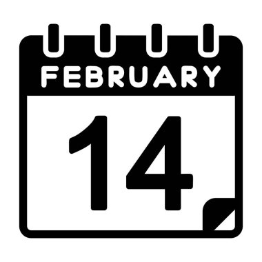 14 Şubat Vektör Simgesi Tasarımı