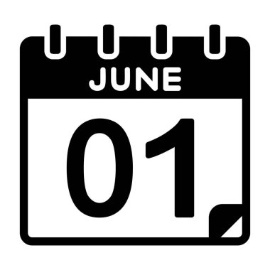 1 Haziran Vektör Simgesi Tasarımı