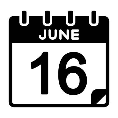 16 Haziran Vektör Simgesi Tasarımı