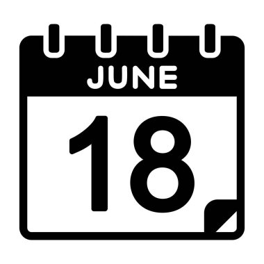 18 Haziran Vektör Simgesi Tasarımı