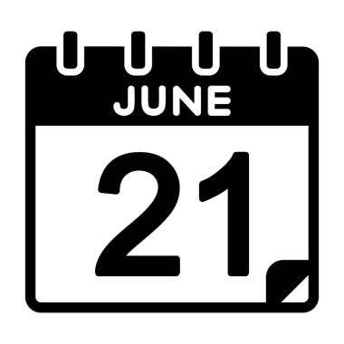 21 Haziran Vektör Simgesi Tasarımı