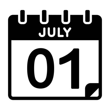 1 Temmuz Vektör Simgesi Tasarımı