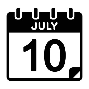 10 Temmuz Vektör Simgesi Tasarımı