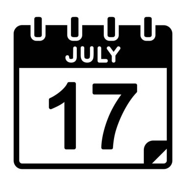 17 Temmuz Vektör Simgesi Tasarımı