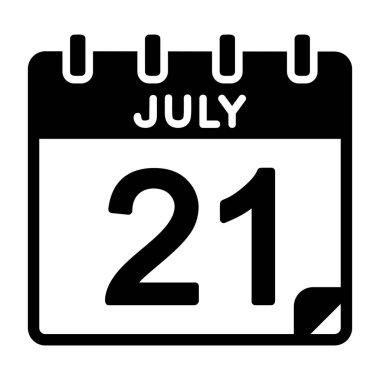 21 Temmuz Vektör Simgesi Tasarımı
