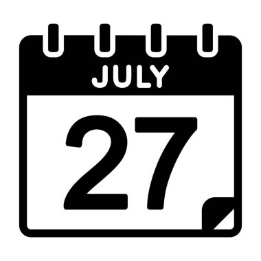 27 Temmuz Vektör Simgesi Tasarımı