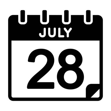 28 Temmuz Vektör Simgesi Tasarımı