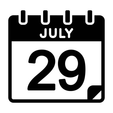 29 Temmuz Vektör Simgesi Tasarımı