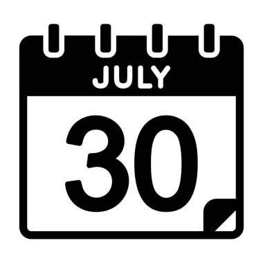 30 Temmuz Vektör Simgesi Tasarımı