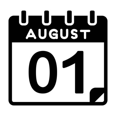 1 Ağustos Vektör Simgesi Tasarımı