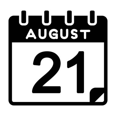21 Ağustos Vektör Simgesi Tasarımı
