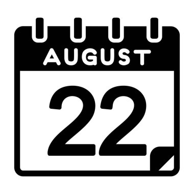 22 Ağustos Vektör Simgesi Tasarımı