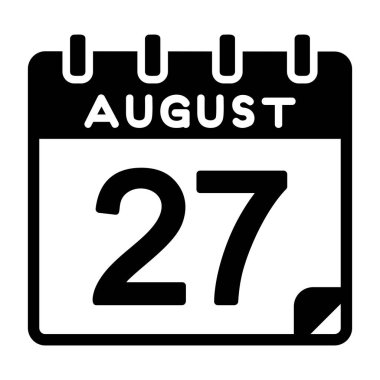 27 Ağustos Vektör Simgesi Tasarımı