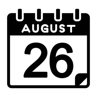 26 Ağustos Vektör Simgesi Tasarımı