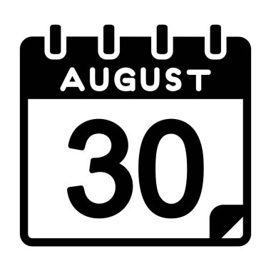 30 Ağustos Vektör Simgesi Tasarımı