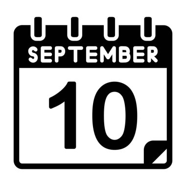 10 Eylül Vektör Simgesi Tasarımı