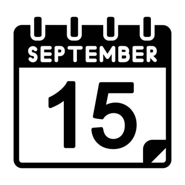 15 Eylül Vektör Simgesi Tasarımı