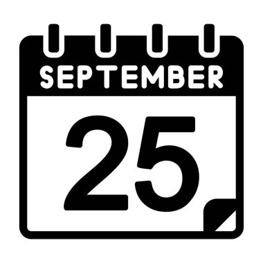 25 Eylül Vektör Simgesi Tasarımı