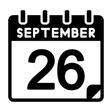 26 Eylül Vektör Simgesi Tasarımı