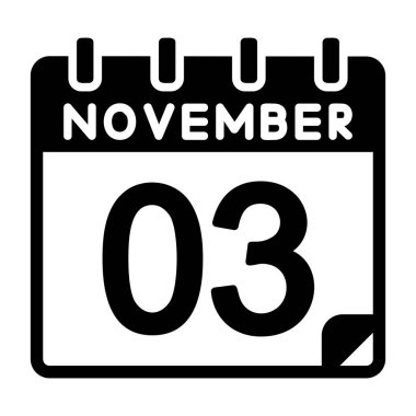 3 Kasım Vektör Simgesi Tasarımı