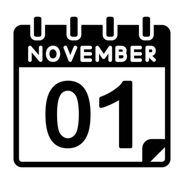 1 Kasım Vektör Simgesi Tasarımı