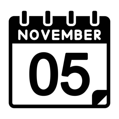 5 Kasım Vektör Simgesi Tasarımı