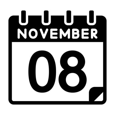 8 Kasım Vektör Simgesi Tasarımı