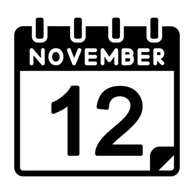 12 Kasım Vektör Simgesi Tasarımı
