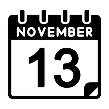 13 Kasım Vektör Simgesi Tasarımı