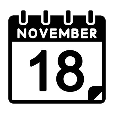 18 Kasım Vektör Simgesi Tasarımı