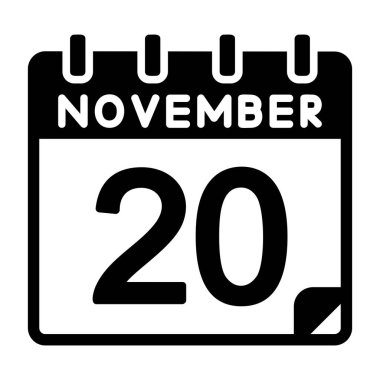 20 Kasım Vektör Simgesi Tasarımı