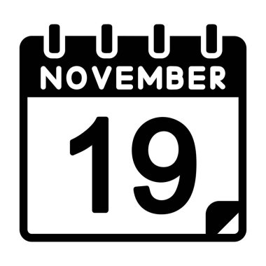 19 Kasım Vektör Simgesi Tasarımı
