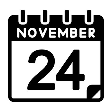 24 Kasım Vektör Simgesi Tasarımı