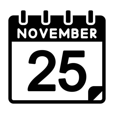 25 Kasım Vektör Simgesi Tasarımı