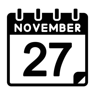 27 Kasım Vektör Simgesi Tasarımı