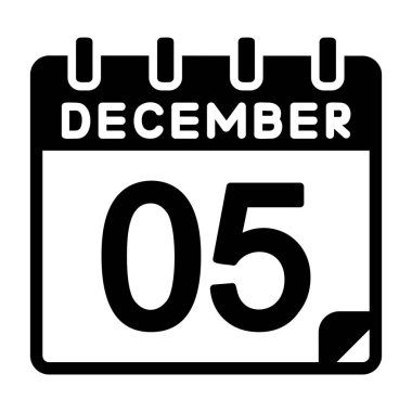 5 Aralık Vektör Simgesi Tasarımı