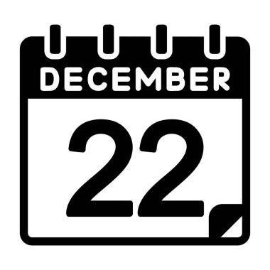 22 Aralık Vektör Simgesi Tasarımı
