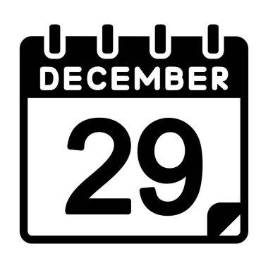 29 Aralık Vektör Simgesi Tasarımı