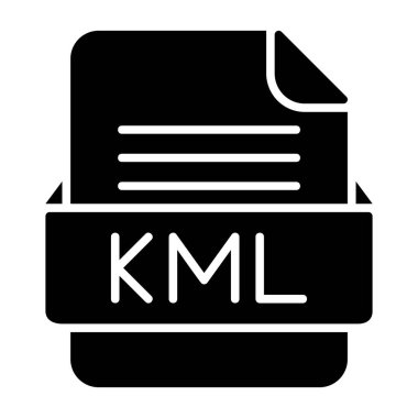 KML Dosya Biçimi Düz Simgesi
