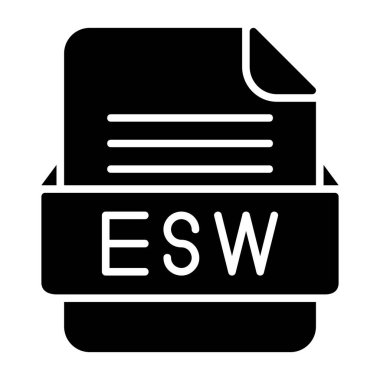 ESW Dosya Biçimi Düz Simgesi