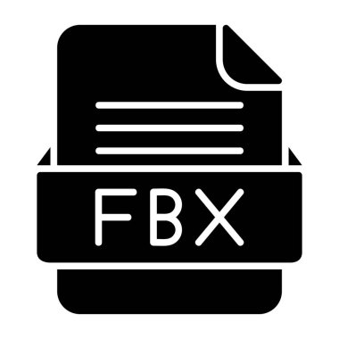 FBX Dosya Biçimi Düz Simgesi