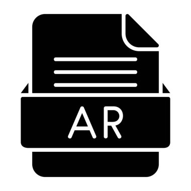 AR Dosya Biçimi Düz Simgesi