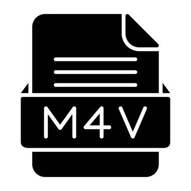 M4V Dosya Biçimi Düz Simgesi