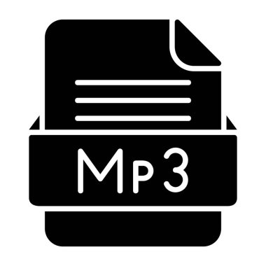 Mp3 Dosya Biçimi Düz Simgesi