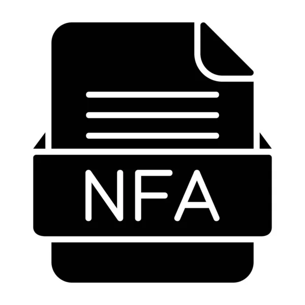 stock vector NFA File FormatFlat Icon