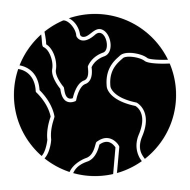 Dünya Vektör Simgesi Tasarımı Gezegeni