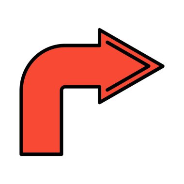 Sağa Vektör Simgesi Tasarımı Dönüştür