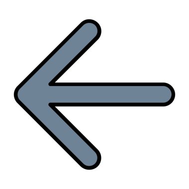 Geriye Vektör Simgesi Tasarımı