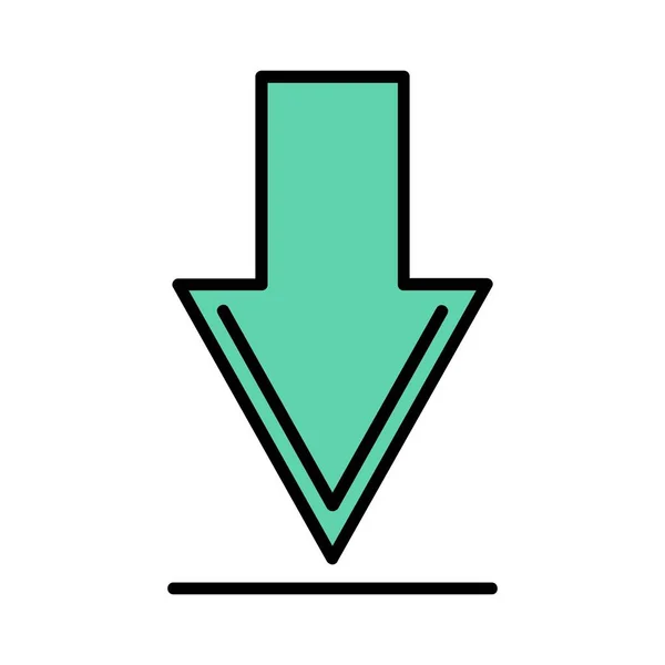 Down Arrow Vector Icon Design